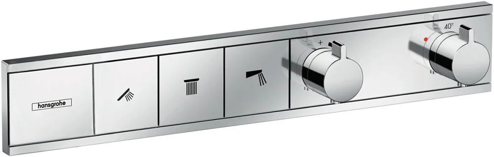 Термостатический смеситель встраиваемый Hansgrohe RainSelect 15381000, для душа, хром Sancos — официальный сайт