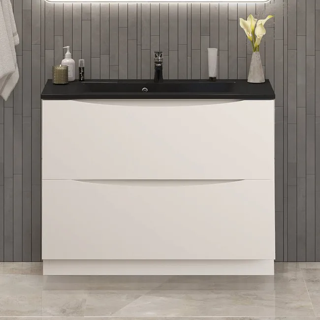 Тумба под раковину без столешницы BelBagno Marino 100 bianco lucido, напольная Sancos — Оригинал