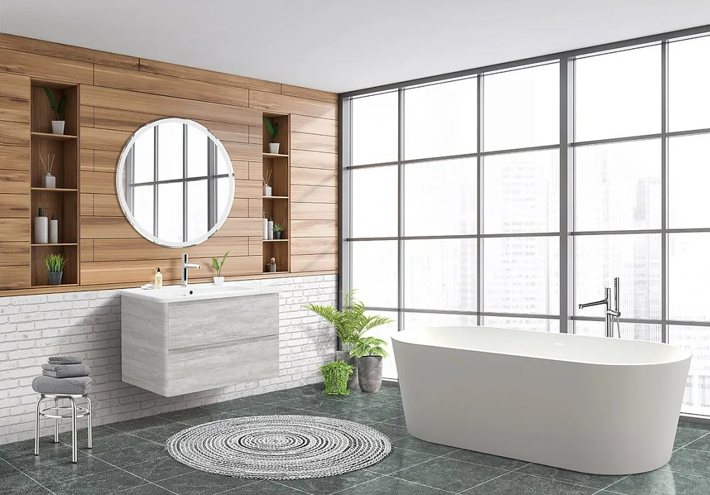 Тумба под раковину без столешницы BelBagno Albano-Cer 80 подвесная, rovere vintage bianco Sancos — официальный сайт