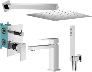 Комплект для ванной Plumberia Selection Tag KITTG18CR53 С ВНУТРЕННЕЙ ЧАСТЬЮ, хром