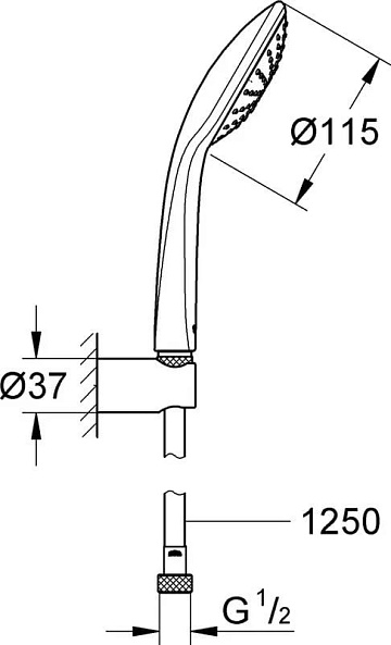 Душевой гарнитур Grohe Euphoria Mono 110  27354000