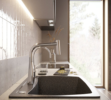 Смеситель для кухни Hansgrohe Metris M71 14834000 хром