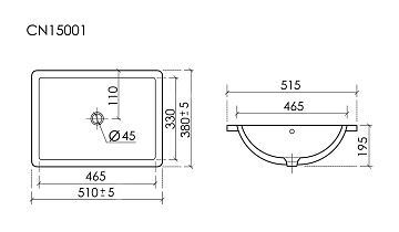 Встраиваемая раковина Ceramicanova Era CN15001 белый