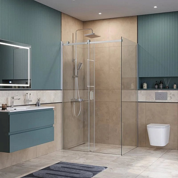 Душевой уголок BelBagno Soft Close-2 AH-1-130/90-C-Cr профиль хром
