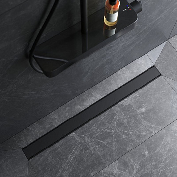 Душевой трап (лоток) AM.PM PrimeFlow Tile 90 см, черный матовый