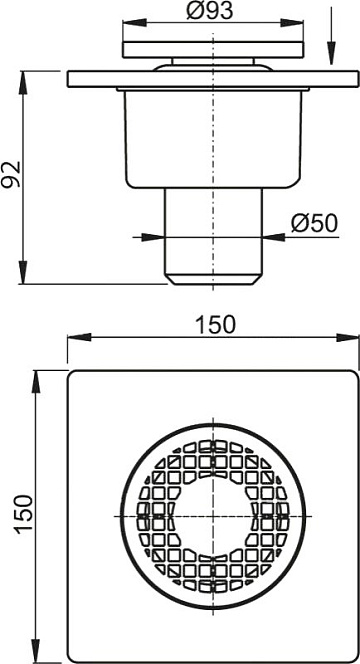 Душевой трап AlcaPlast APV 4