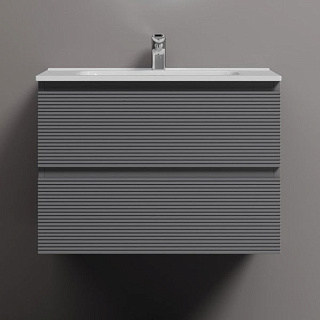 Тумба под раковину Sancos Folk 70 подвесная Grey soft (темно-серый), FL70GS