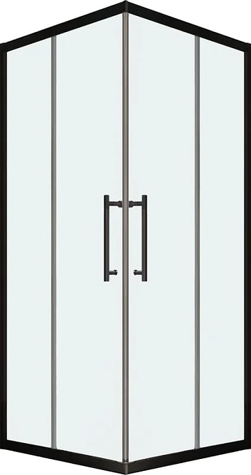 Душевой уголок Veconi Premium Trento PTC-20B 110x80, профиль черный матовый, стекло прозрачное