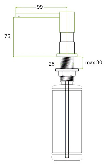 Дозатор для кухонной мойки Zorg ZR-22 кварц