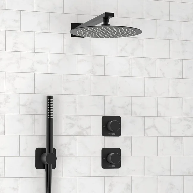 Душевой комплект Wasserkraft Fulda A5251.299.219.258.302.242.217, С ВНУТРЕННЕЙ ЧАСТЬЮ, черный Sancos — Оригинал