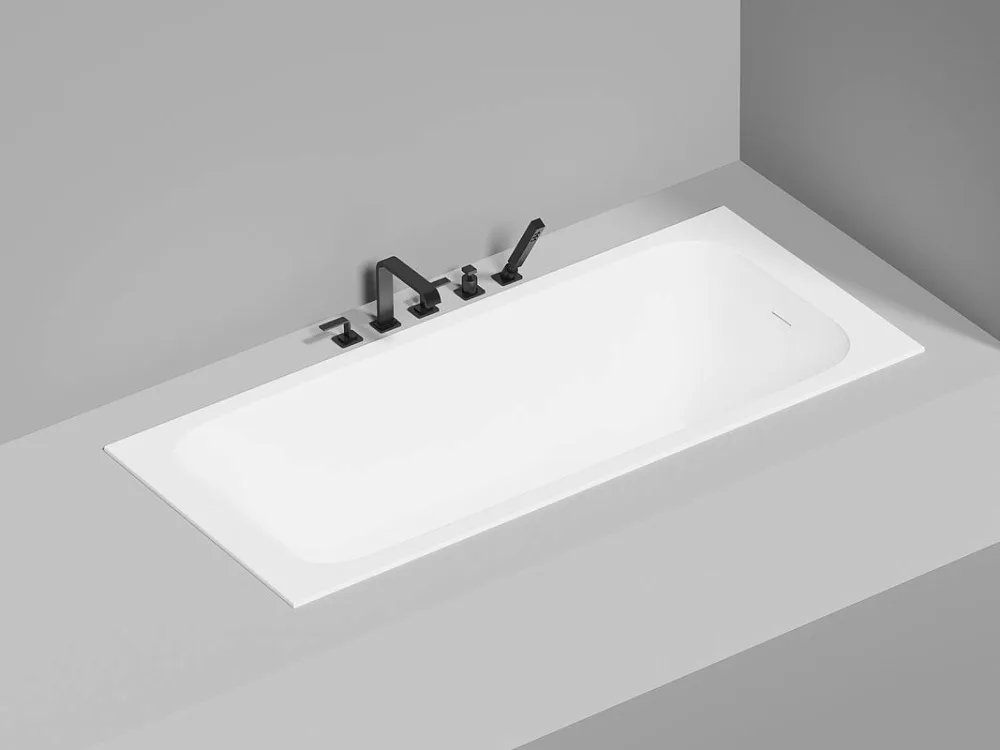 Ванна из искусственного камня Salini Orlanda Kit 180x80 см, встраиваемая, матовая белая, на ножках,  Sancos — официальный сайт
