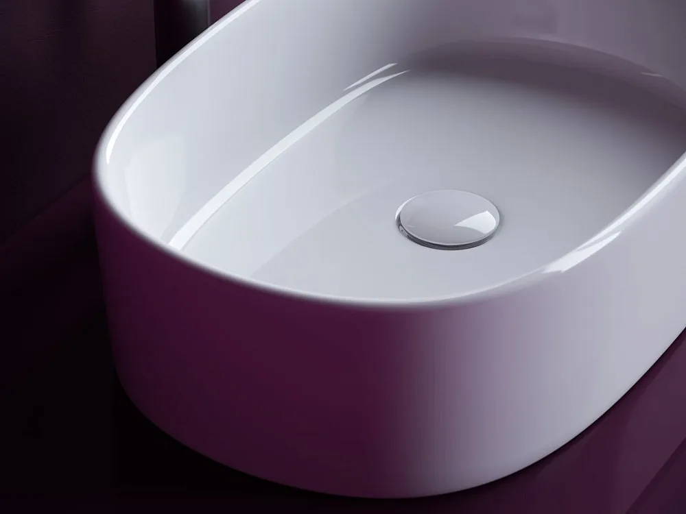 Накладная раковина Ceramicanova Element CN6075 белая глянцевая Sancos — официальный сайт