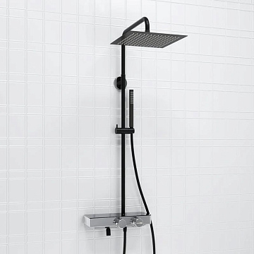Душевая стойка Wasserkraft Abens 2000 A114.162.217.CB Thermo, с термостатом, черная