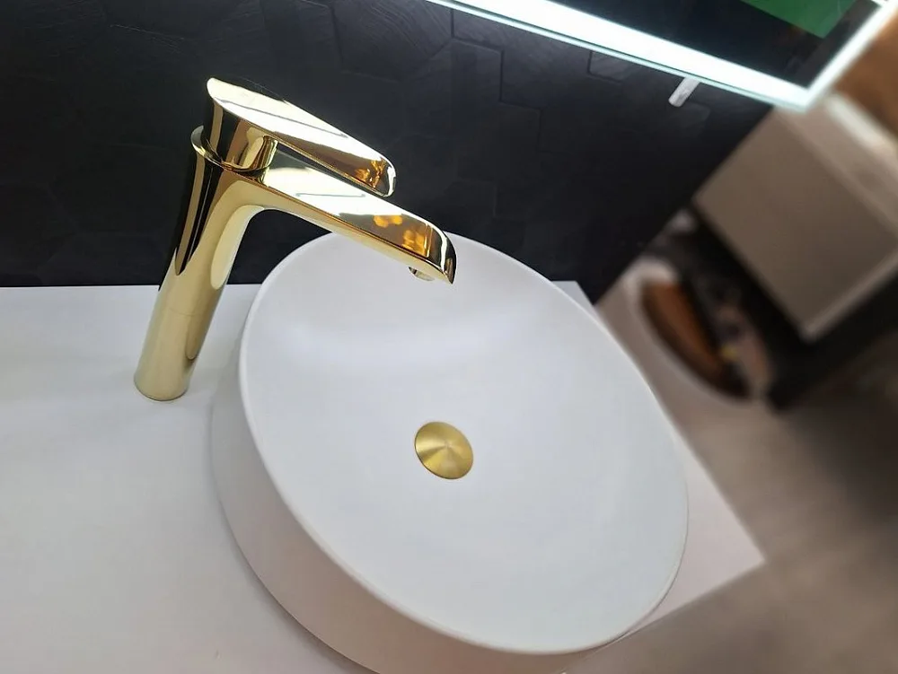 Смеситель для раковины AltroBagno Costanza 010214 Or золото Sancos — официальный сайт