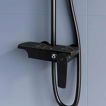 Душевая стойка RGW Shower Panels SP-33B, матовый черный