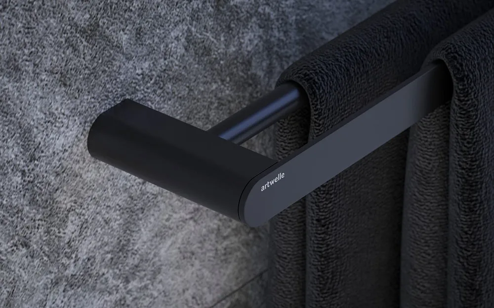 Полотенцедержатель Artwelle Schwarz 7711 для полотенец, черный Sancos — официальный сайт