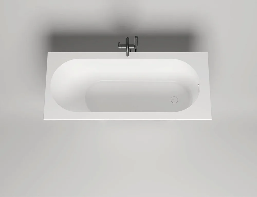 Ванна из искусственного камня Salini Ornella Kit S-Sense 170x80 см, встраиваемая, белая, на ножках,  Sancos — официальный сайт