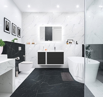 Мебельная раковина Cezares Bellagio R 106 см, bianco opaco
