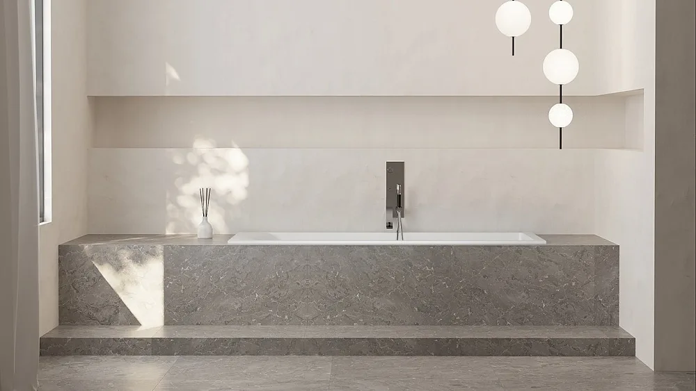 Ванна из искусственного камня Salini Cascata S-Sense 170x70 см, встраиваемая, белая, на ножках Sancos — официальный сайт