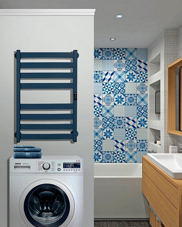 Полотенцесушитель электрический Indigo Oktava Slim 5 LСLOKS5E60-50MFRt синий