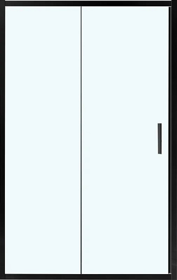 Душевая дверь в нишу Vincea Garda VDS-1G140CLB 140 см, профиль черный, стекло прозрачное