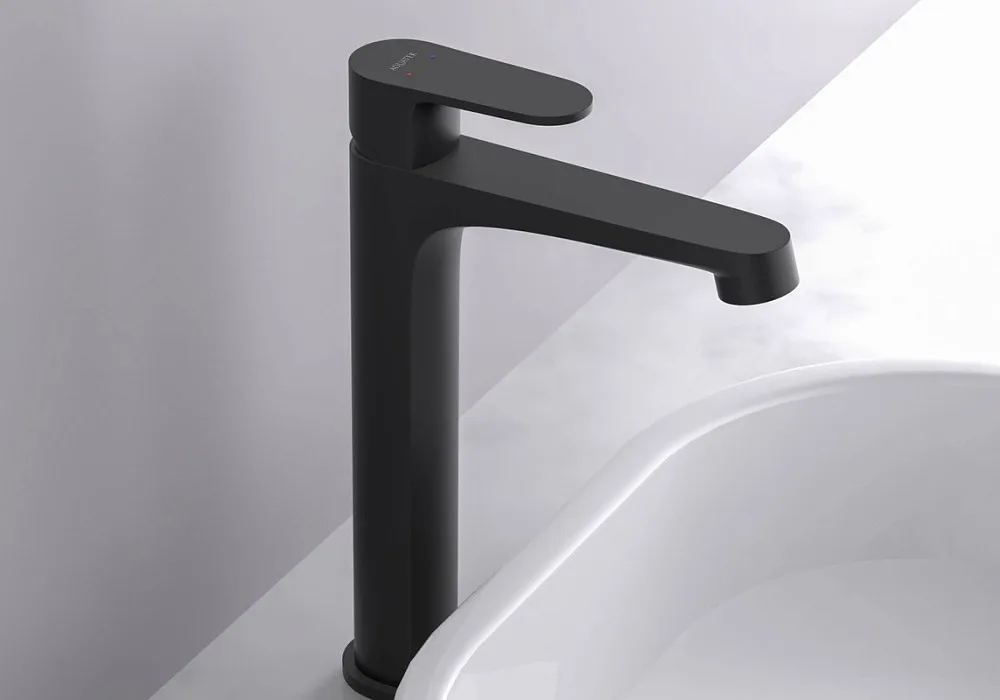 Смеситель для раковины AQUATEK Оберон AQ1204MB матовый черный Sancos — официальный сайт