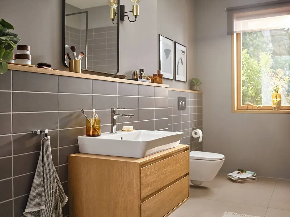 Смеситель для раковины Hansgrohe Rebris E 72557000 с донным клапаном, хром Sancos — официальный сайт