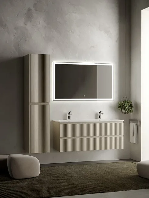 Тумба под раковину Sancos Snob R 120 подвесная Beige soft (капучино), SNR120CE Sancos — Оригинал