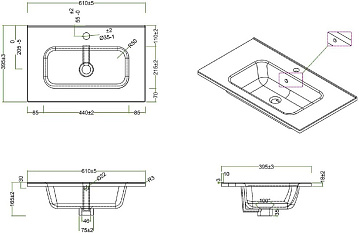Мебельная раковина BelBagno BB600/390ETL