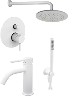 Комплект для ванной Paffoni Light KITLIG015BO071 С ВНУТРЕННЕЙ ЧАСТЬЮ, белый