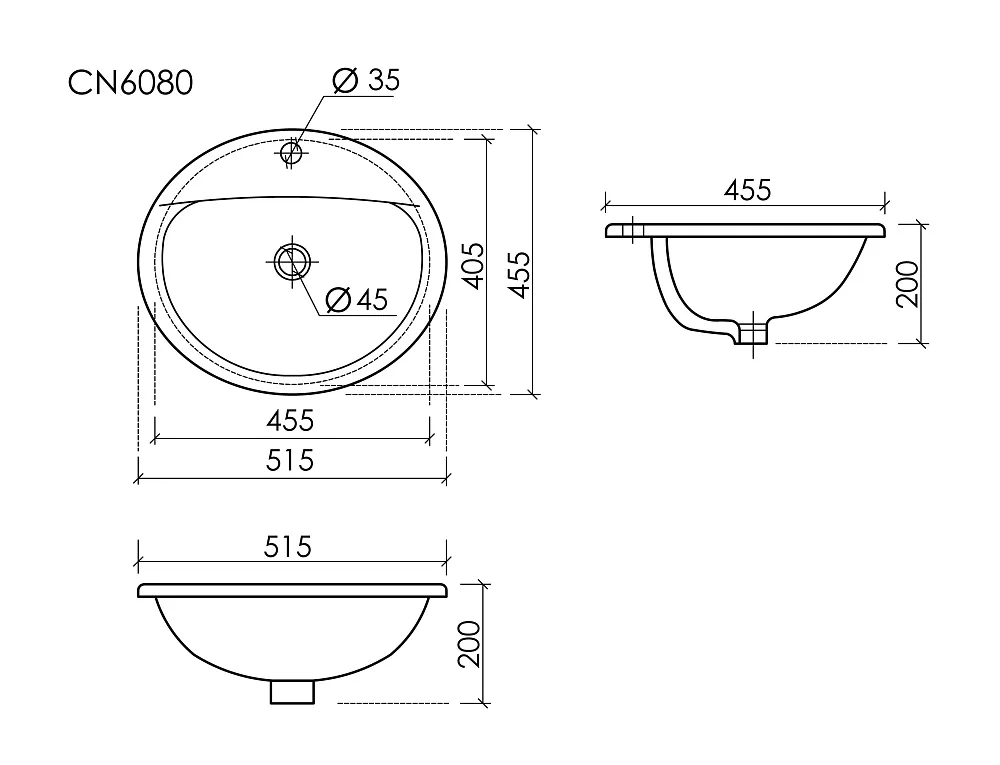 Раковина Ceramicanova Sun CN6080 ,белый Sancos — официальный сайт