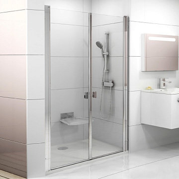 Душевая дверь в нишу Ravak Chrome CSDL2-120 Transparent, профиль блестящий