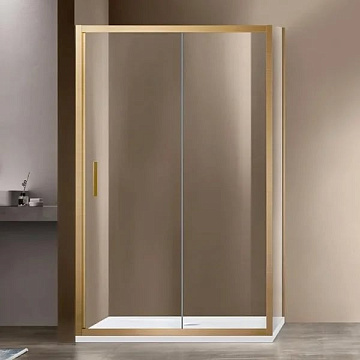 Душевой уголок Vincea Garda VSR-1G8012CLG 120х80, профиль брашированное золото, стекло прозрачное
