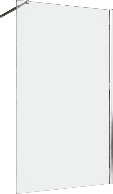 Душевая перегородка Abber Immer Offen AG61090 90 см, профиль хром, стекло прозрачное