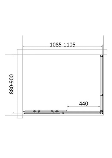 Душевой уголок Vincea Slim VSR-6SL9011CL 110х90 см, профиль глянцевый хром, стекло прозрачное