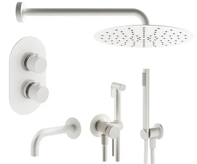 Комплект для ванной Plumberia Selection Ixo KITZXOT19BO260 С ВНУТРЕННЕЙ ЧАСТЬЮ, белый матовый Sancos — Оригинал