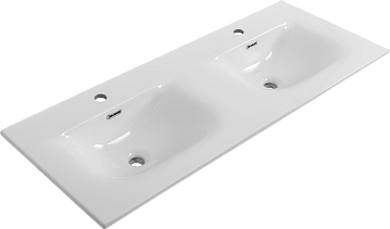 Мебельная раковина BelBagno BB-8099-120-2 глянцевая белая