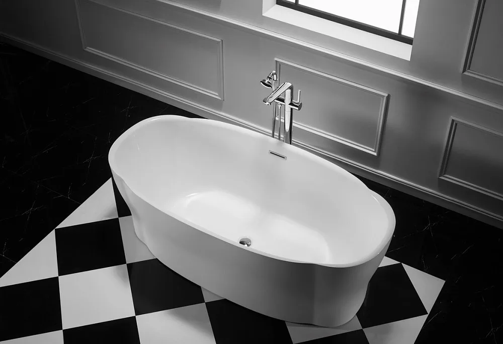 Акриловая ванна BelBagno BB403-1700-850 без опоры 170x85 см, отдельностоящая, белая, овальная, со сл Sancos — официальный сайт