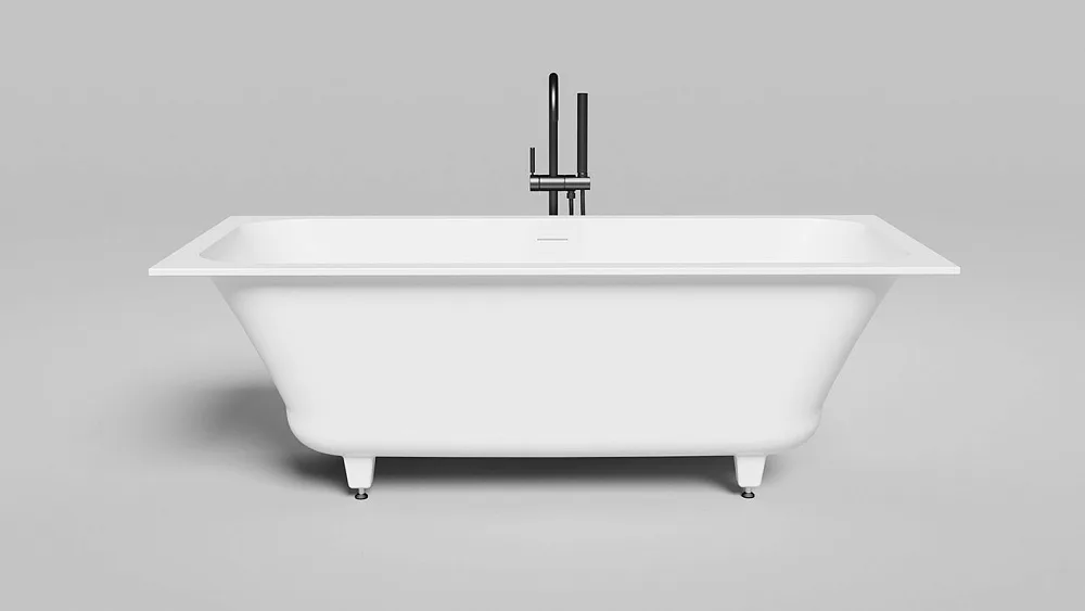 Ванна из искусственного камня Salini Orlanda Axis Kit S-Sense 170x75 см, встраиваемая, матовая белая Sancos — официальный сайт