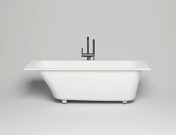 Ванна из искусственного камня Salini Orlanda 180x80 см, встраиваемая, белая, на ножках