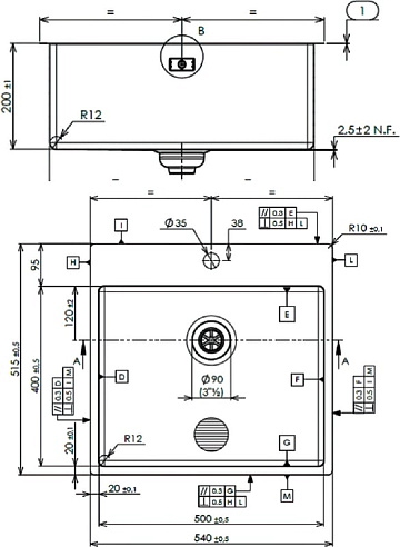 Мойка кухонная Alveus Nox 120