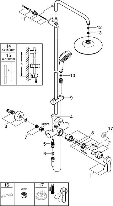 Душевая стойка Grohe Tempesta Cosmopolitan 26224001