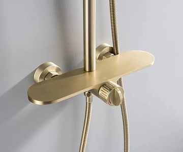 Душевая стойка Bronze de Luxe Icon 80112CG, матовое золото
