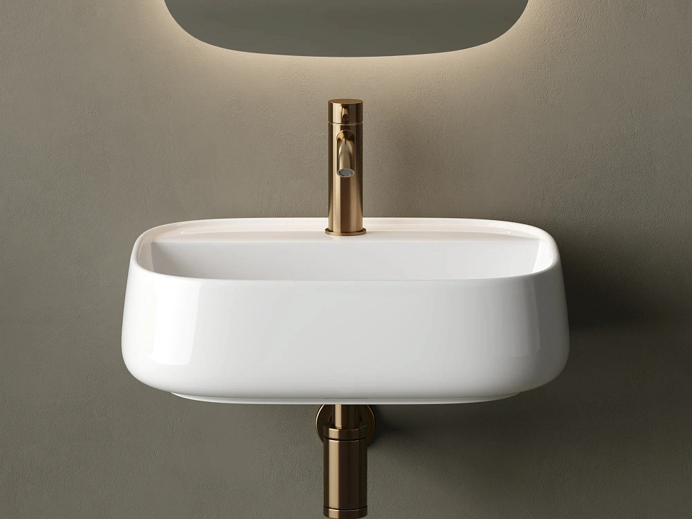 Подвесная раковина для ванной комнаты Ceramicanova Fonte CN5051, белый Sancos — официальный сайт