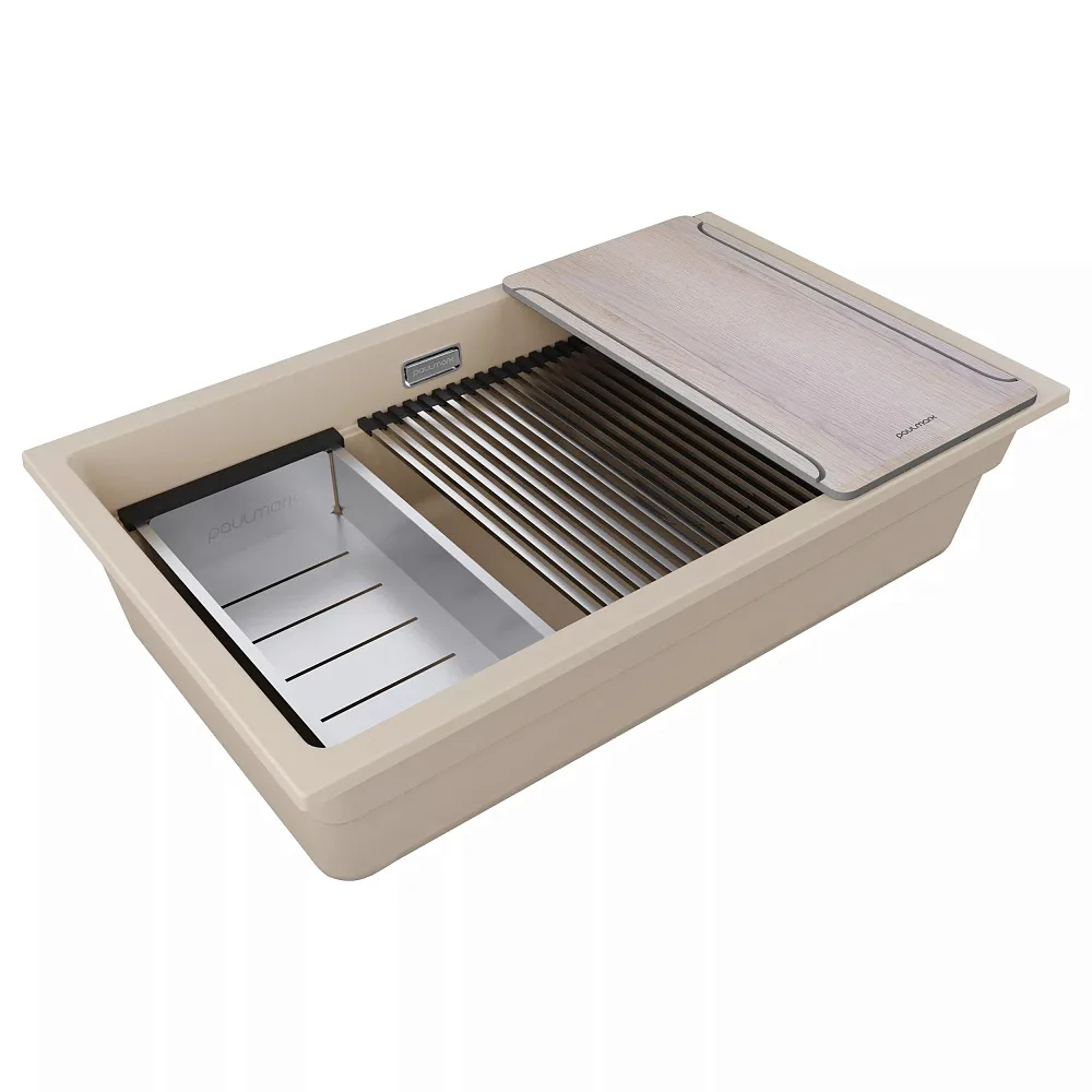 Мойка кухонная Paulmark Lumi-Multi Sink 74 Uni LU-MULTI 74-LA латте Sancos — официальный сайт