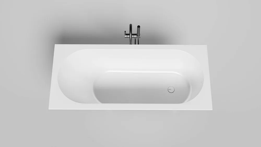 Ванна из искусственного камня Salini Ornella Kit S-Sense 160x70 см, встраиваемая, белая, на ножках,  Sancos — официальный сайт