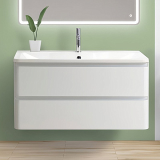 Тумба под раковину без столешницы BelBagno Albano 80 подвесная, bianco lucido