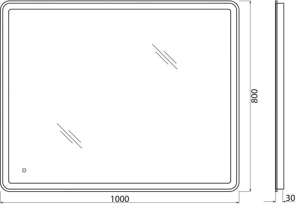 Зеркало BelBagno SPC-MAR-1000-800-LED-TCH Sancos — официальный сайт