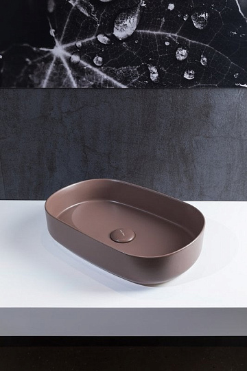 Накладная раковина Allen Brau Fantasy Oval 55x36, коричневая
