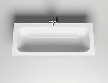 Ванна из искусственного камня Salini Orlanda Axis S-Sense 180x80 см, встраиваемая, белая, на ножках